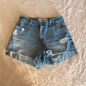 Hollister High Waist Blue Denim Shorts